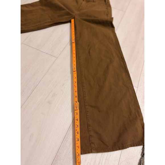 Good American Good Skate Cotton Wide Leg Trouser Pants Sz 0 / 25 - Brown GSKP531 - Picture 4 of 7